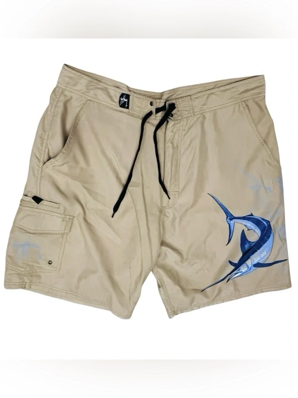 Guy Harvey By AFTCO Graphic Martín Dive Fisherman’s Men’s Bord Shorts Cargo 38x9